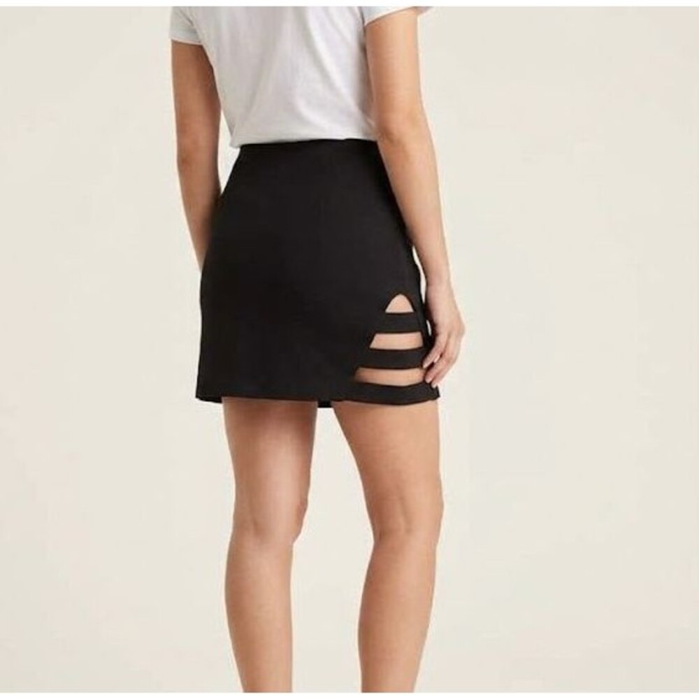 Express Black Mini Skirt Women Large Stretch Cotton Office Siren Career party